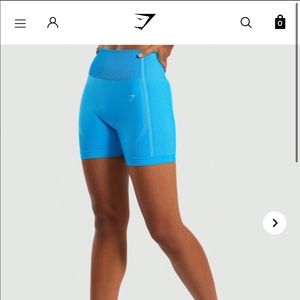 blue extra seamless gymshark shorts